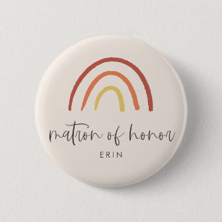 Rosa Terracotta Rainbow Cute Matron of Honor Knapp