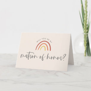 Rosa Terracotta Rainbow Matron of Honor Frieri Kort