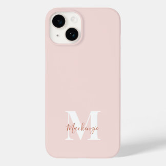 Rosa & Terrakotta Modern Initial Monogramfodral -