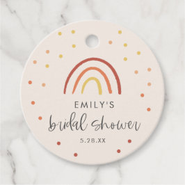 Rosa terrakotta regnbågshandleddning Anpassad Gåvor Etiketter
