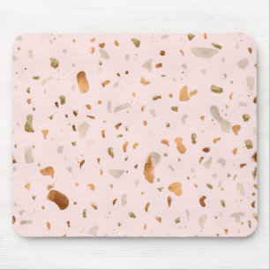 Rosa  Terrazzo med Guld kopparspat Musmatta
