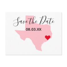 Rosa Texas Rött Hjärtat Spara Datum
