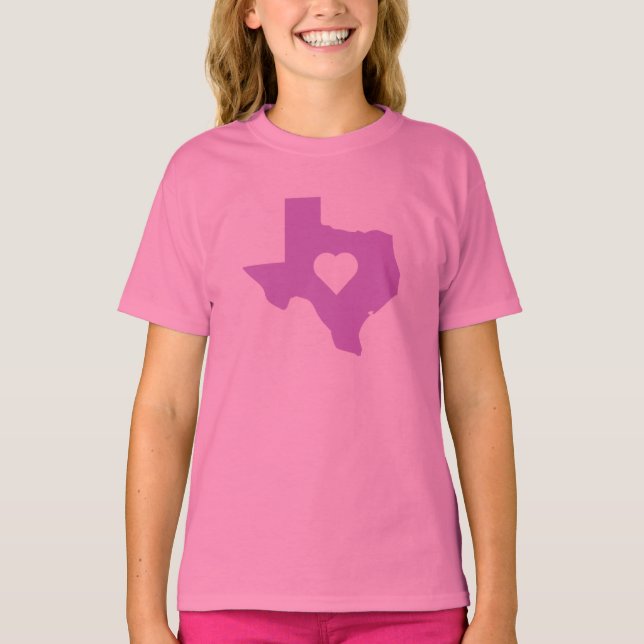 Rosa Texas Tee Shirt (Framsida)