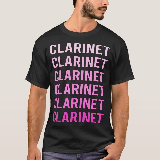 Rosa text klarinett t shirt (Framsida)