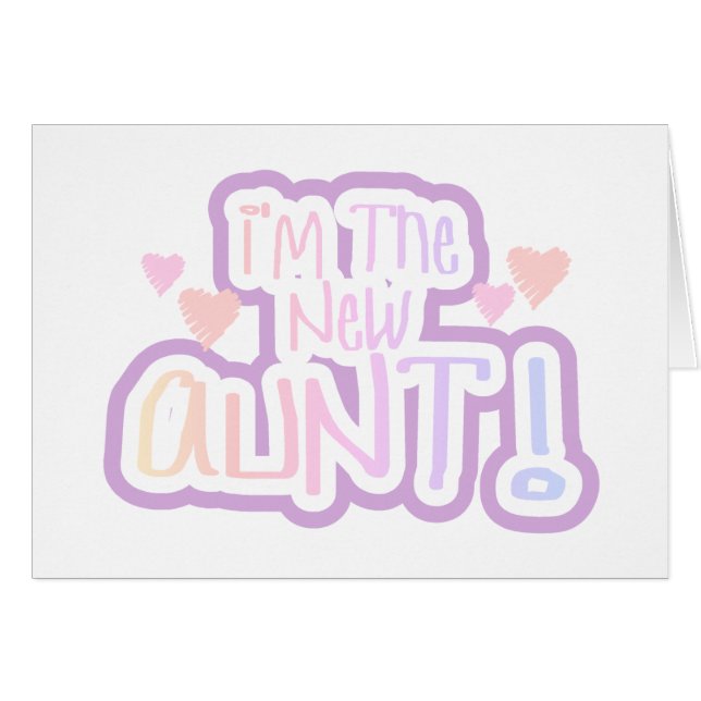 Rosa text mig förmiddag den nya mostern hälsningskort (Framsidan Horizontal)