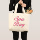 Rosa Text Spa Bag Toit Bag Jumbo Tygkasse (Front (Product))