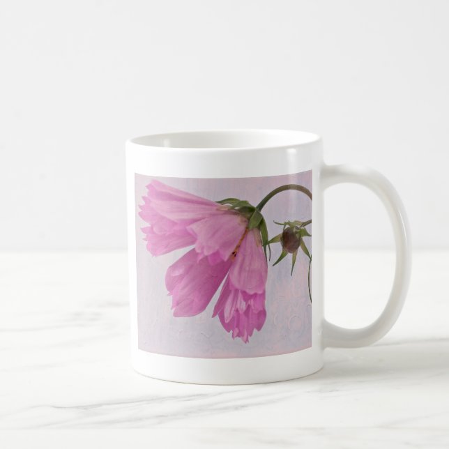 Rosa Textured Cosmo Flower Kaffemugg (Höger)