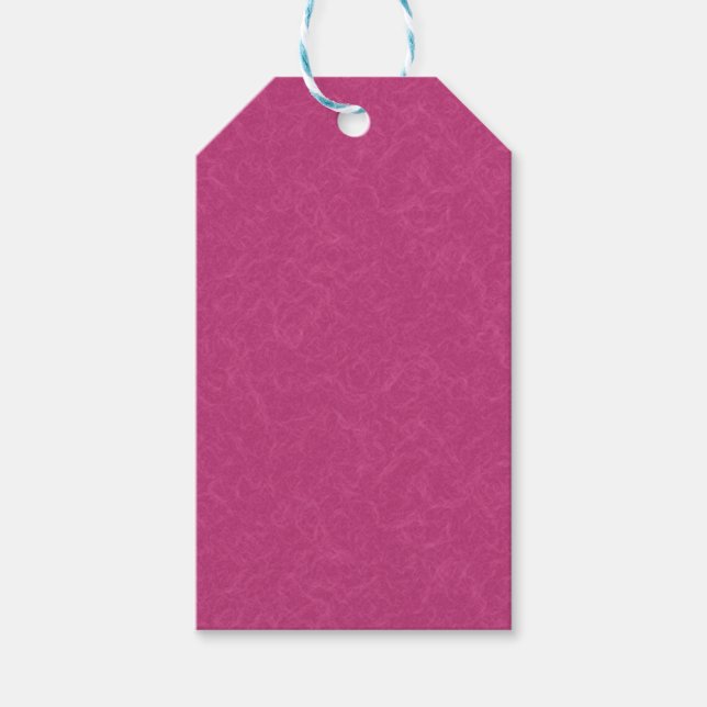 Rosa texturerad yta med virvlande mönster presentetikett (Framsidan)