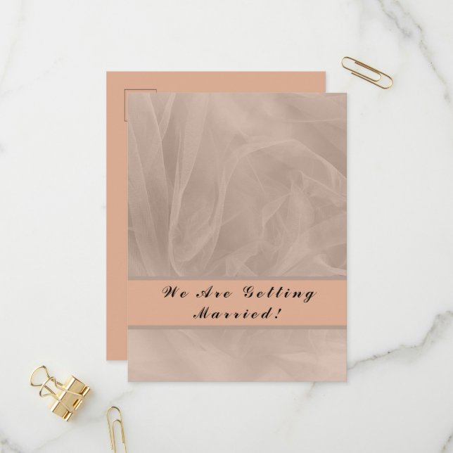 Rosa texturerat tygtryck inbjudan vykort (Fram/Back In Situ)