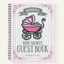 Rosa-Thame Baby Shower Guest Bok