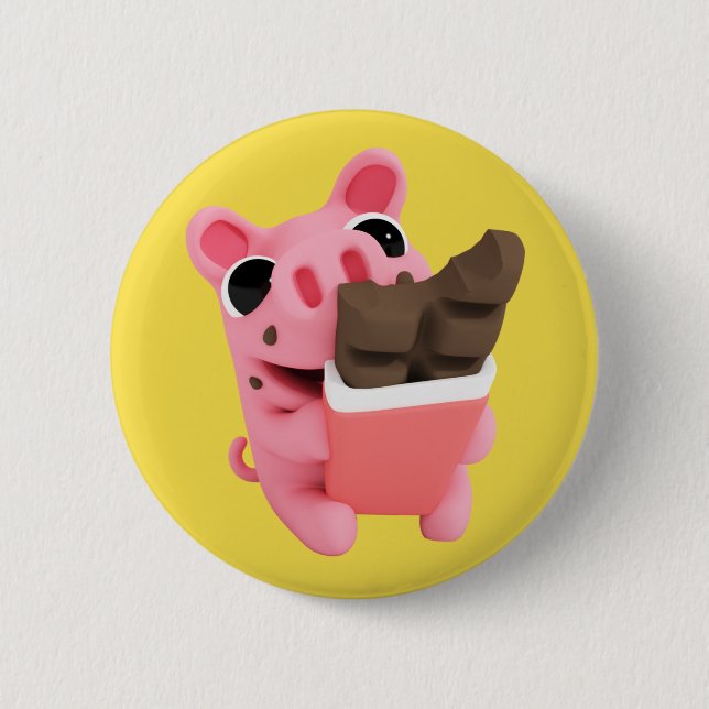 Rosa the Pig Chocolate Knapp (Framsida)