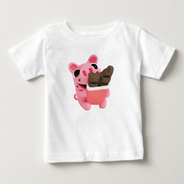 Rosa the Pig Chocolate T-shirt (Framsida)