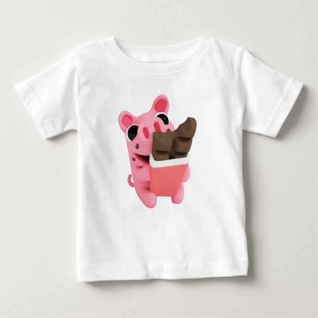 Rosa the Pig Chocolate Tee (Framsida)