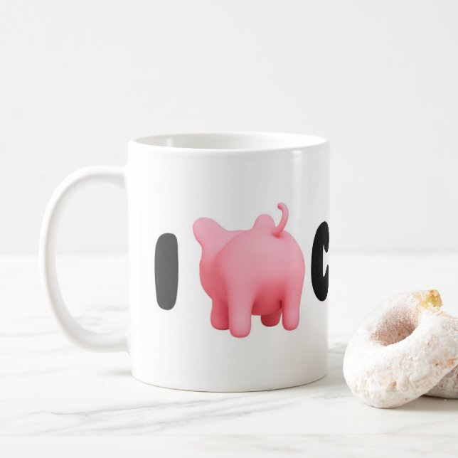 Rosa the Pig I Rosa Coffee Mug Kaffemugg (Med munk)
