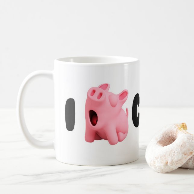 Rosa the Pig I Rosa Lazy Coffee Mug Kaffemugg (Med munk)