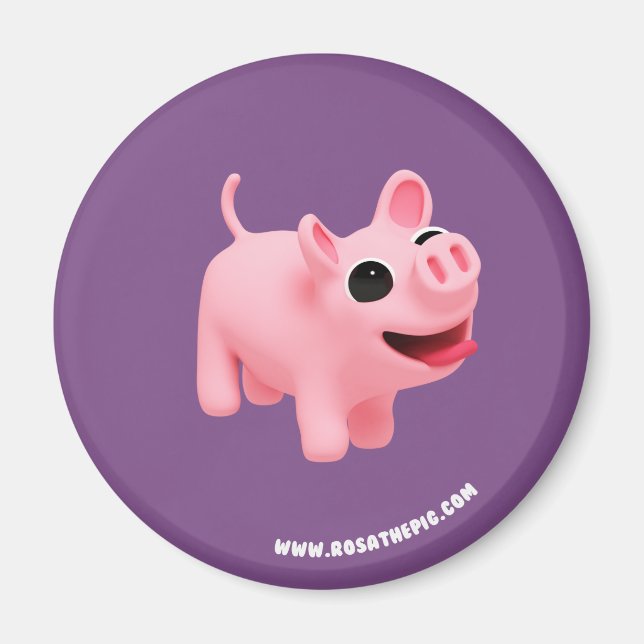 Rosa the Pig Jumps Magnet (Framsidan)