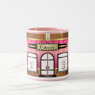 Rosa Theme Bakery Paris Fransk Patisserie Mugg