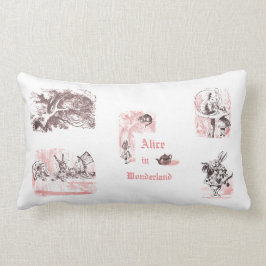 Rosa Theme Vintage Alice i Wonderland Pillow Lumbarkudde