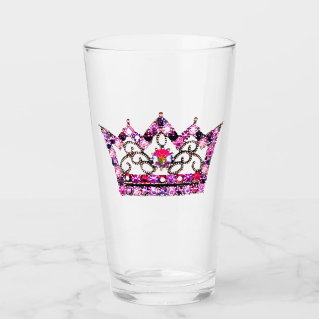 "Rosa Tiara" Glaskopp (Framsida)