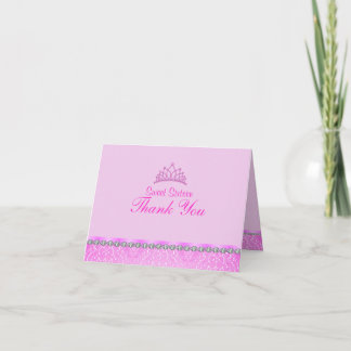 Rosa Tiara sött16 Tack, ditt kort