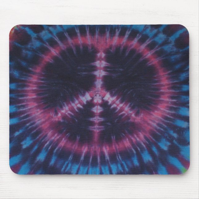 Rosa Tie Dye Fredstecken Mouse Pad Musmatta (Framsidan)