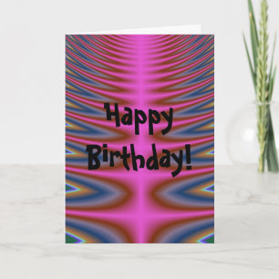 Rosa Tie Dye Grattis på födelsedagen Card Kort