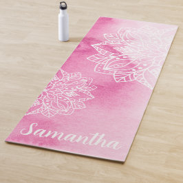 Rosa Tie Dye och White Mandala Flowers eget namn
