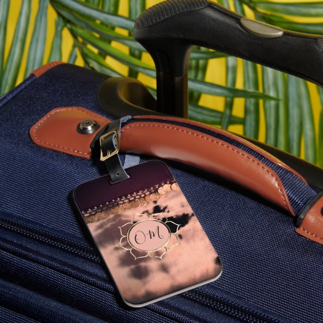 Rosa  Tie Dye OM Lotus Bagagebricka (Framsida Insitu 1)