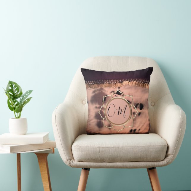 Rosa  Tie Dye OM Lotus Kudde (Stol)