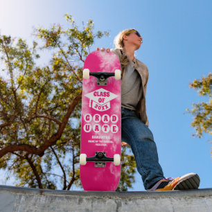 Rosa Tie Dye Studenten Mini Skateboard Bräda 18,5 Cm