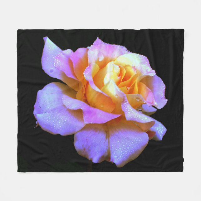 Rosa Tie-Dyed Ros Fleecefilt (Framsidan (Horisontell))