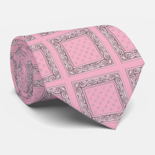 Rosa Tie för Bandanatrycknacke Slips