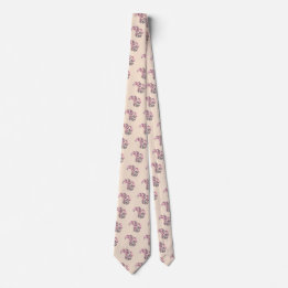 Rosa Tie med Paisley Fractal Art Design Slips