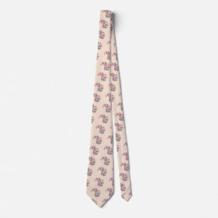 Rosa Tie med Paisley Fractal Art Design Slips