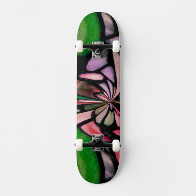 Rosa Tiffany Flow Old School Skateboard Bräda 21,6 Cm (Framsida)