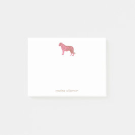 Rosa Tiger Art Personlig Stationery  Post-it Block
