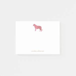 Rosa Tiger Art Personlig Stationery Post-it Block