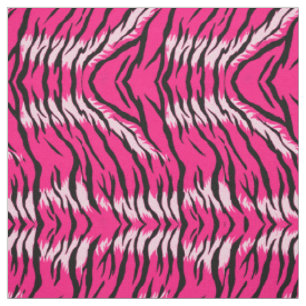 Rosa Tiger Djurhudsmönster Design  Tyg