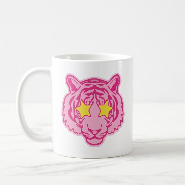 Rosa tiger kaffemugg (Vänster)