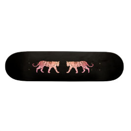 Rosa tiger mini skateboard bräda 18,5 cm