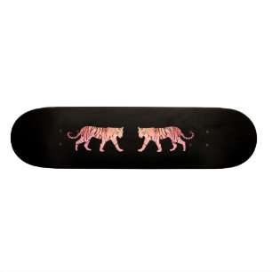 Rosa tiger mini skateboard bräda 18,5 cm