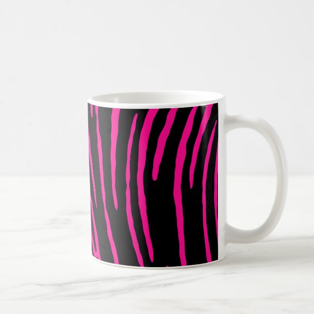 Rosa Tiger Rand Kaffemugg (Höger)