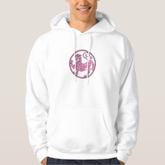 Rosa tigerHoodie Tröja Med Luva