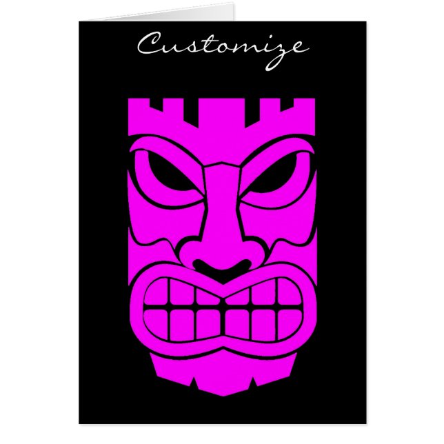 Rosa Tiki Sculpture Thunder_Cove Hälsningskort (Framsidan)