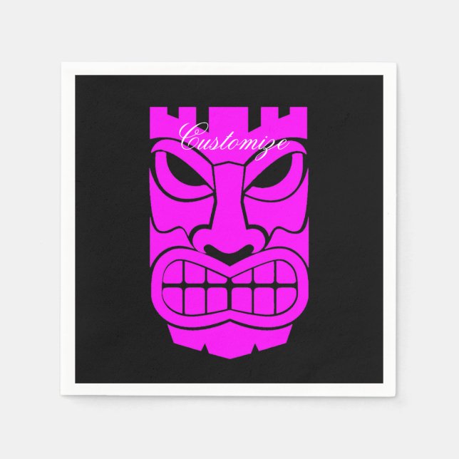 Rosa Tiki Sculpture Thunder_Cove Pappersservett (Framsidan)