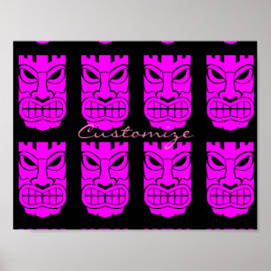 Rosa Tiki Skulptur Thunder_Cove Poster