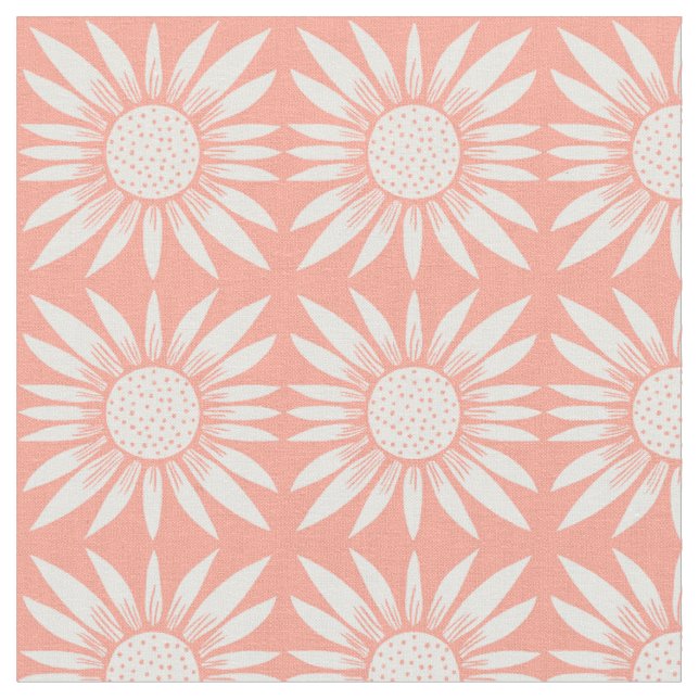 Rosa Tile Mönster Tyg (Närbild)