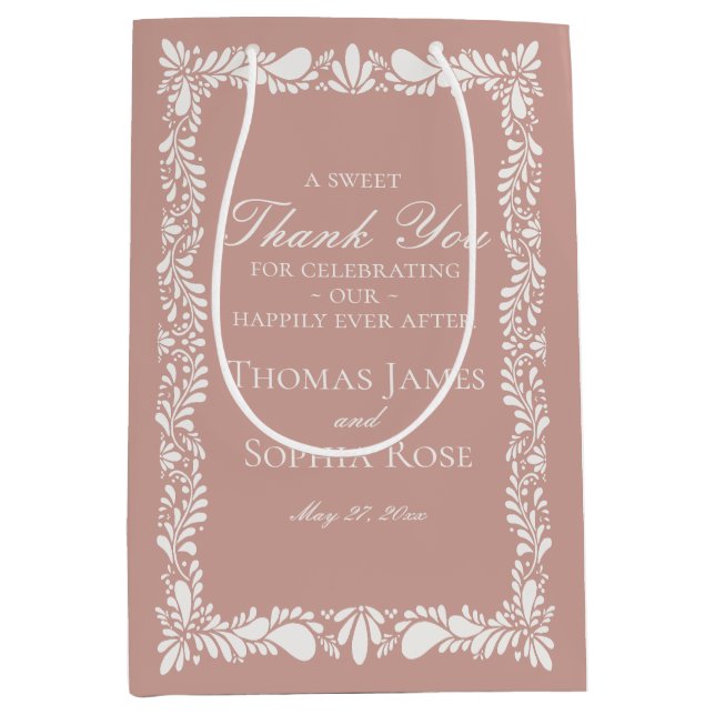 Rosa Tile Talavera Spanska fiesta Wedding Favors (Framsidan)