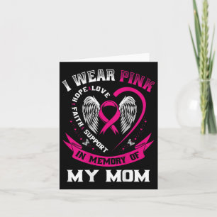 Rosa till minne av min mamma Bröstcancer medvetenh Kort