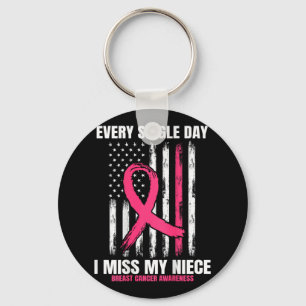 Rosa till minne av min systerdotter Breast Cancer  Nyckelring